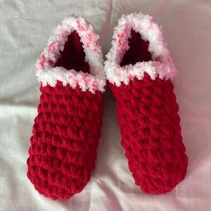 Hand crochet slippers